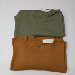 2 Brahma Work T-Shirt 3XLT 54-56 Brown And Green Pocket Tee